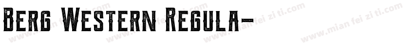 Berg Western Regula字体转换